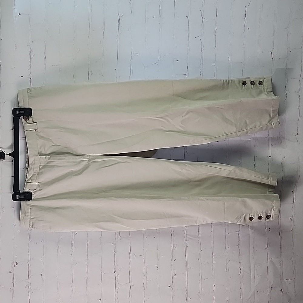 Lands' End Women's Ankle Crop Pants in Light Beige